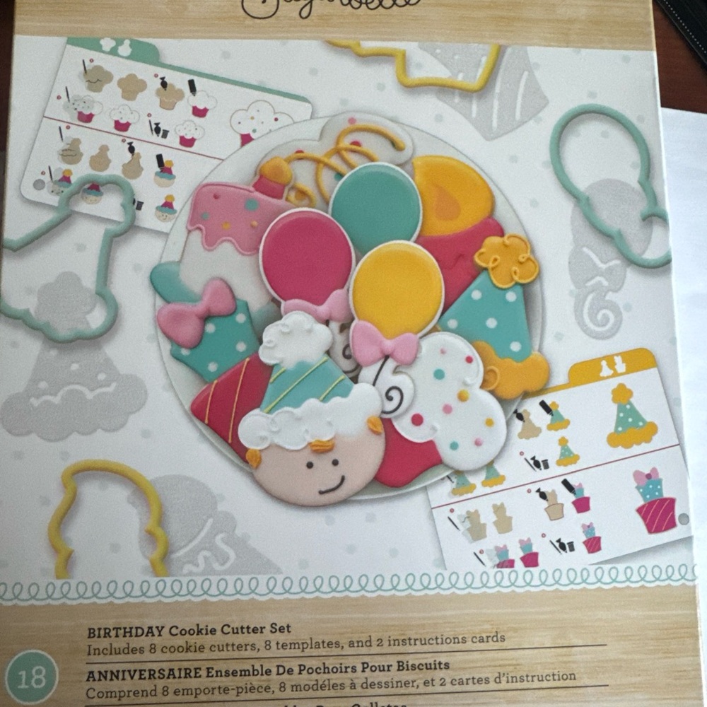 Joyce Birthday Cookie Cutter Set with Multicolor Designs